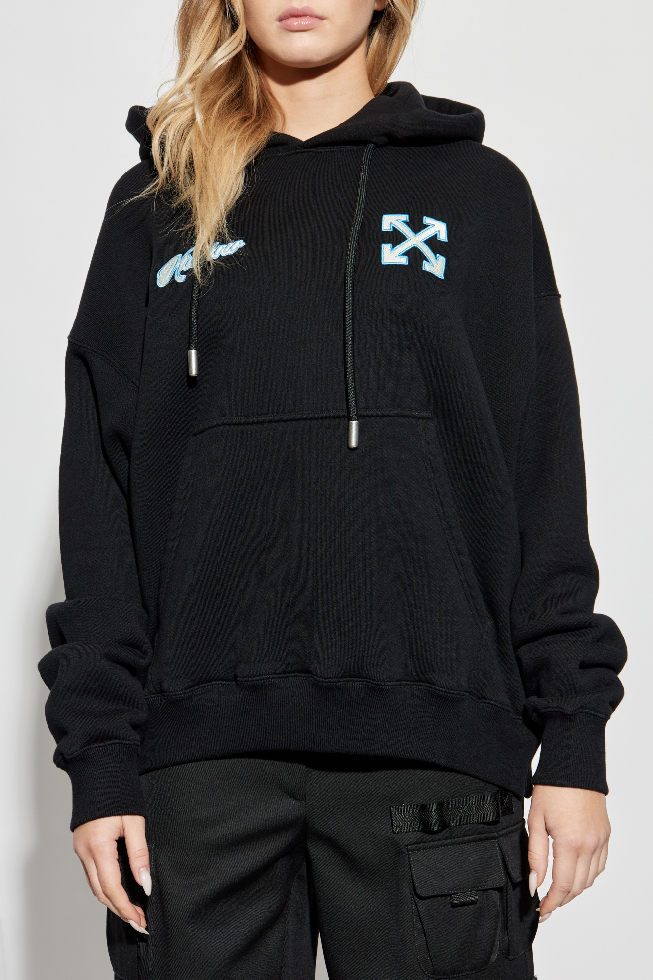 パーカー・フーディ Off-White SS25 HOODIE (OMBB085 S25FLE0051001) Buy Off-White Flamed Bart Hooded Sweatshirt 'White
